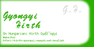 gyongyi hirth business card